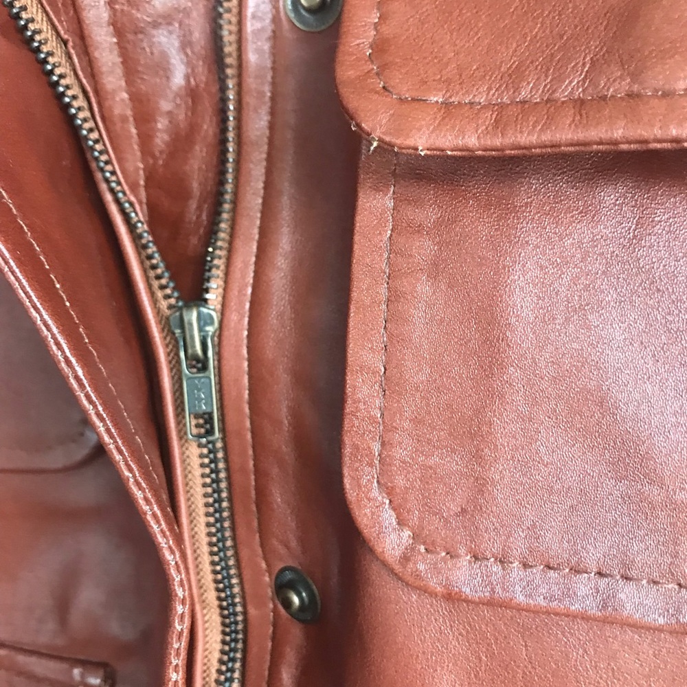 Brown Leather Jacket - Picture 12 of 14